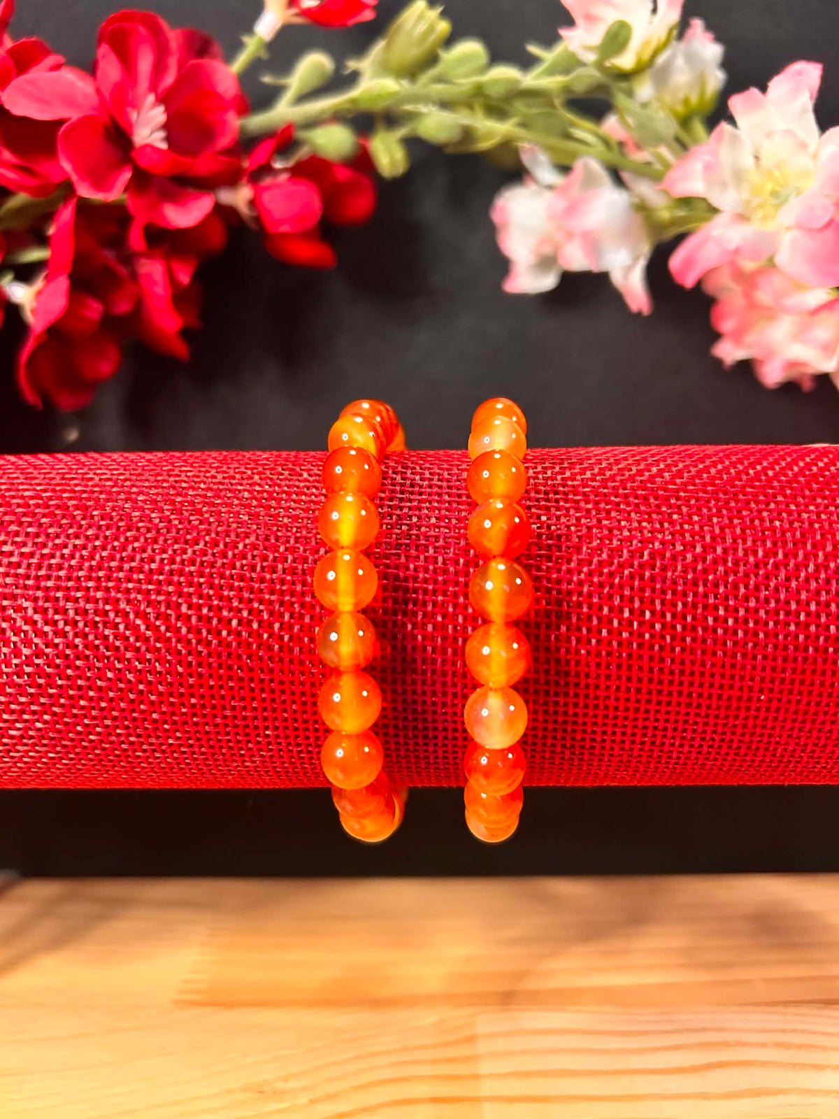 Bracelet en Cornaline – Pierres Naturelles (8 mm)