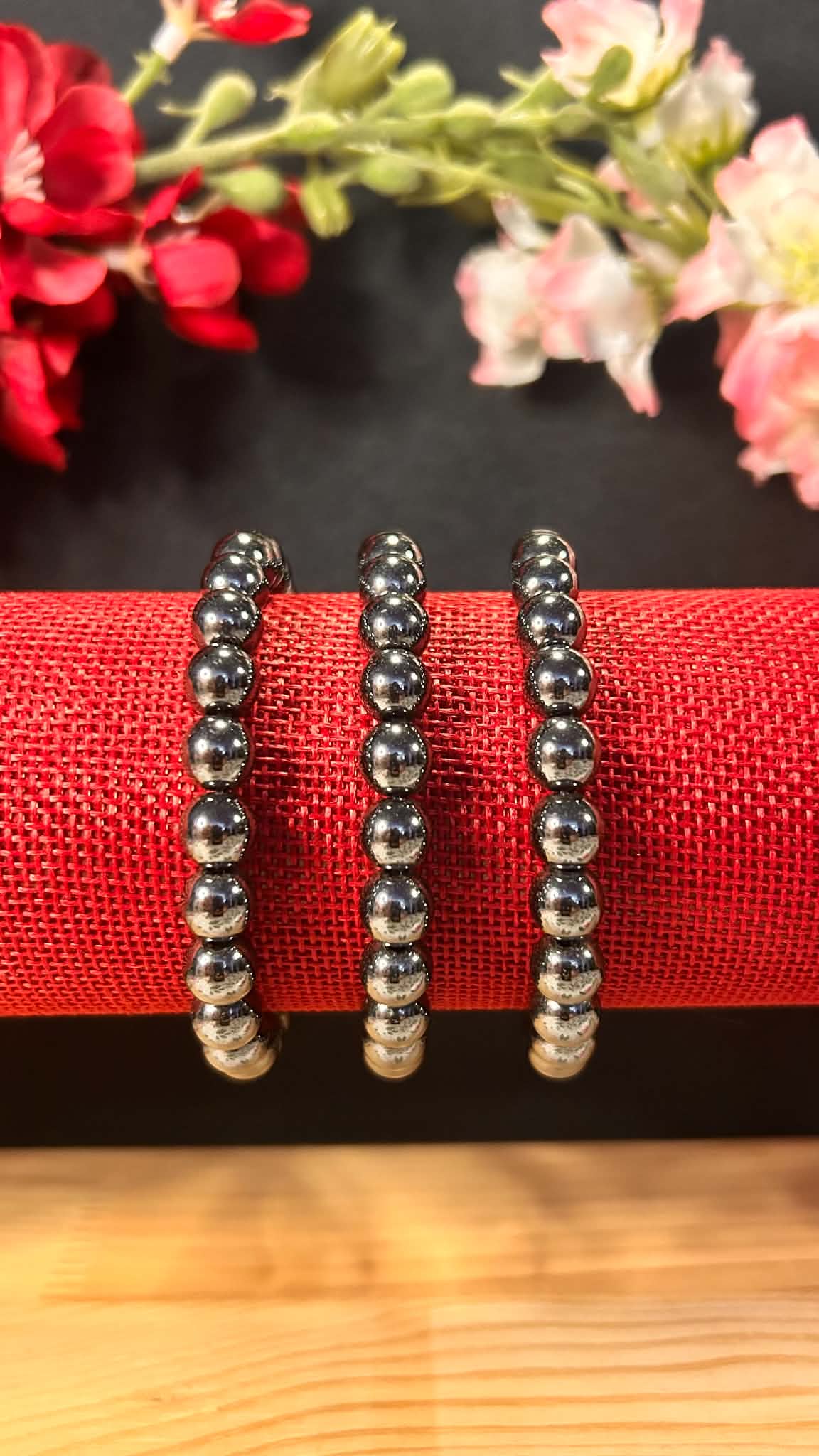 Bracelet en Hématite – Pierres Naturelles (8 mm)