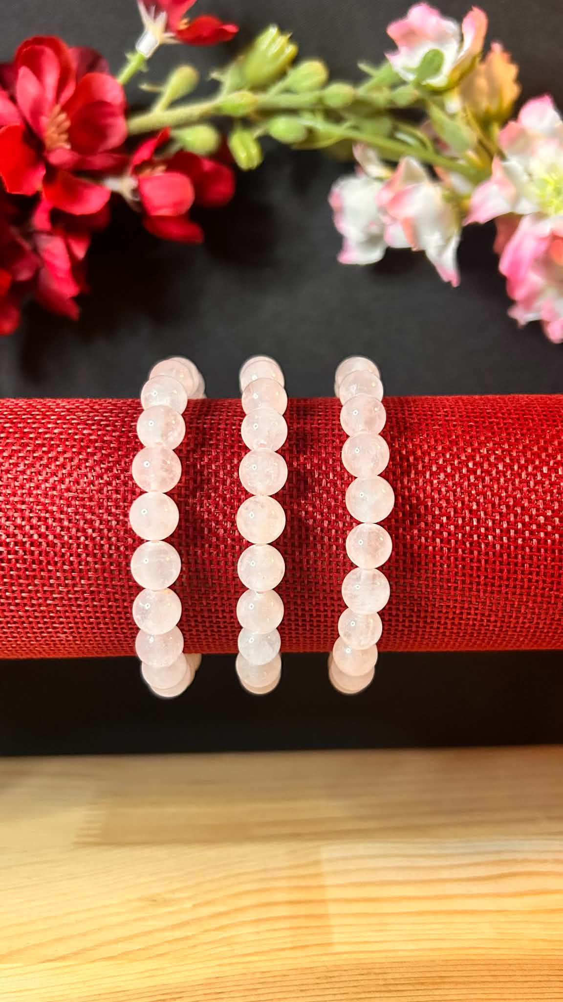 Bracelet en Quartz Rose – Pierres Naturelles (8 mm)