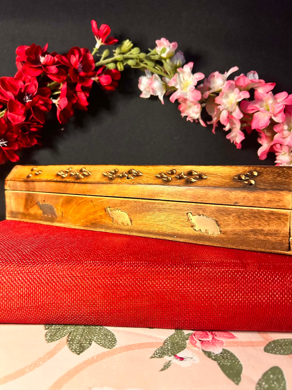 Porte-Encens Coffret en Bois – Éléphant