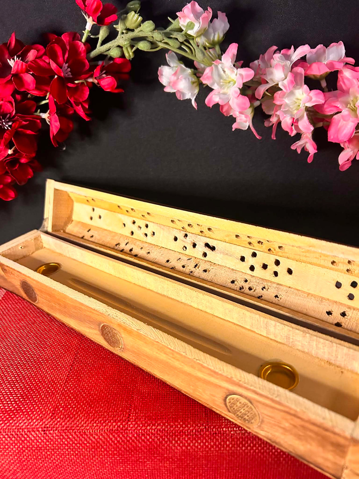 Porte-Encens Coffret en Bois – Fleur de Vie